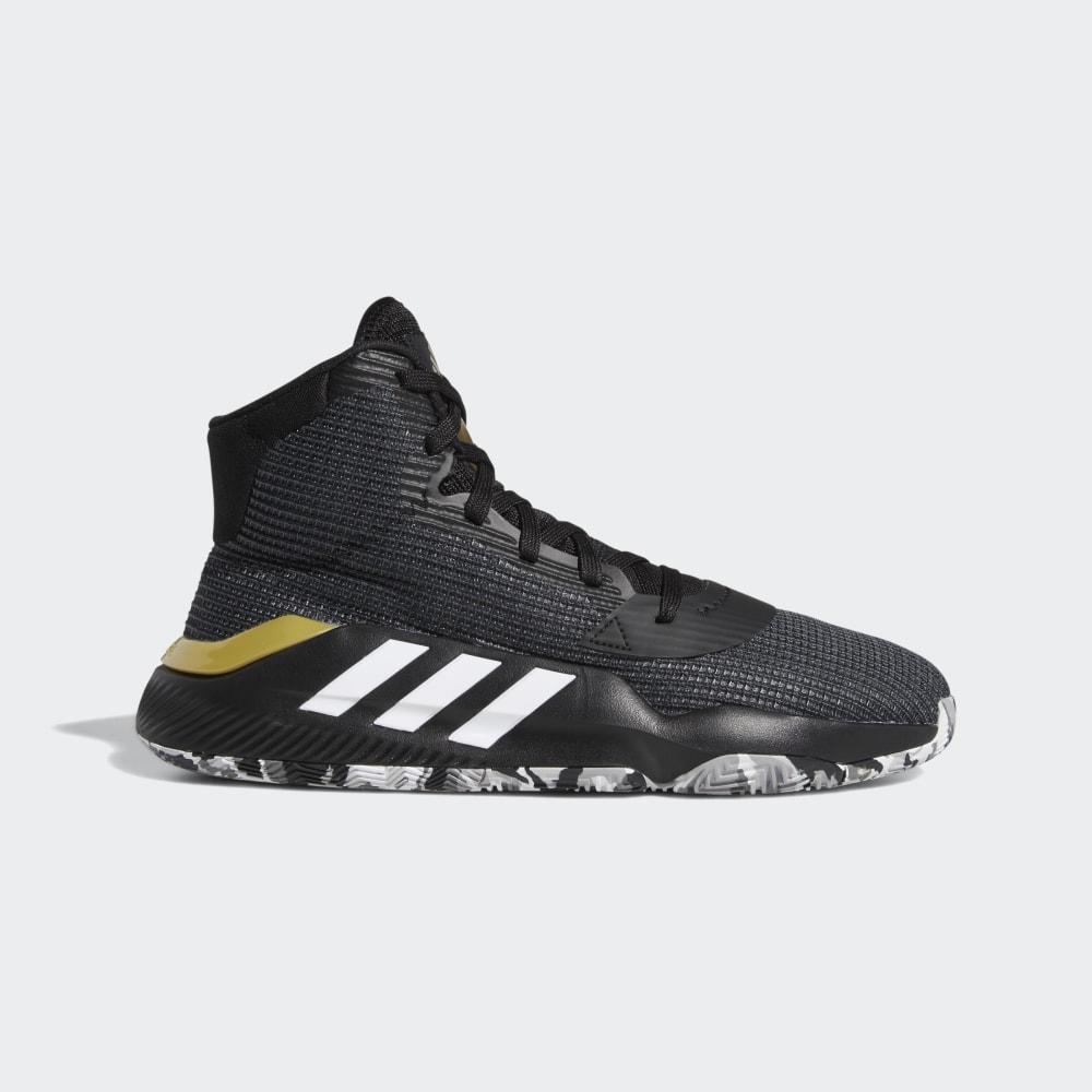 Adidasi Baschet Adidas Pro Bounce 2019 Barbati Romania - Negrii/Albi/Gri F97282
